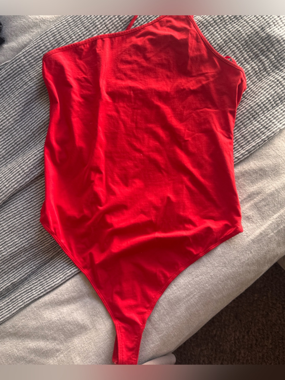 superdown Bright Red Scoop Neck Bodysuit